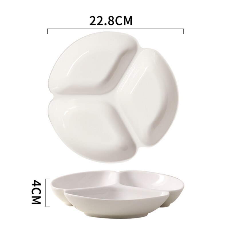 Japanese Ceramic Salad Plate Matte Porcelain Breakfast Dinner Plate Snack Dishes Household Dessert Cake Tray Tableware: 9 inch white