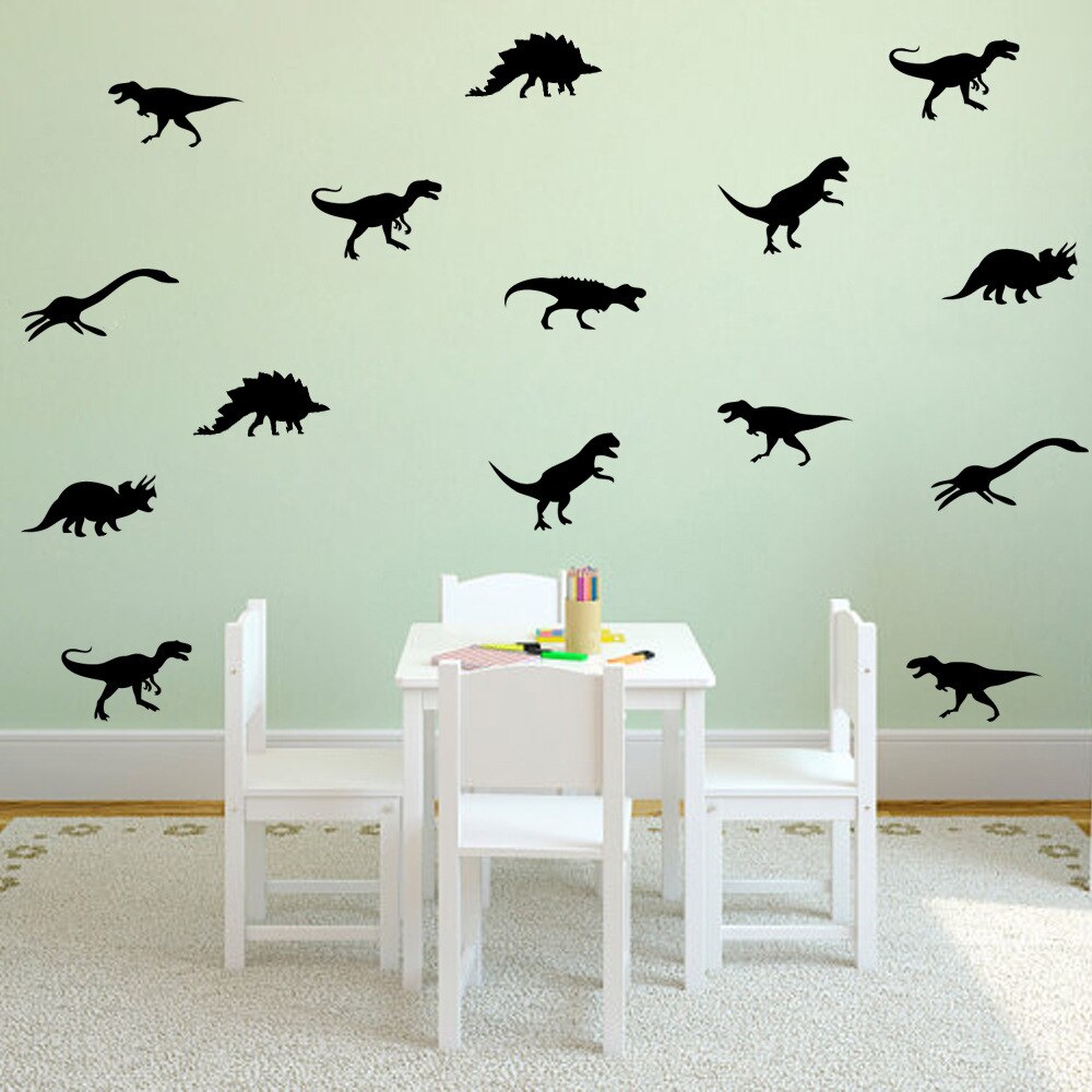 Cartoon Removable Jurassic Park Dinosaur Animal Shape Wall Stickers For Kids Rooms Nursery Art Mural Decor DIY Vinyl Wall Decals
