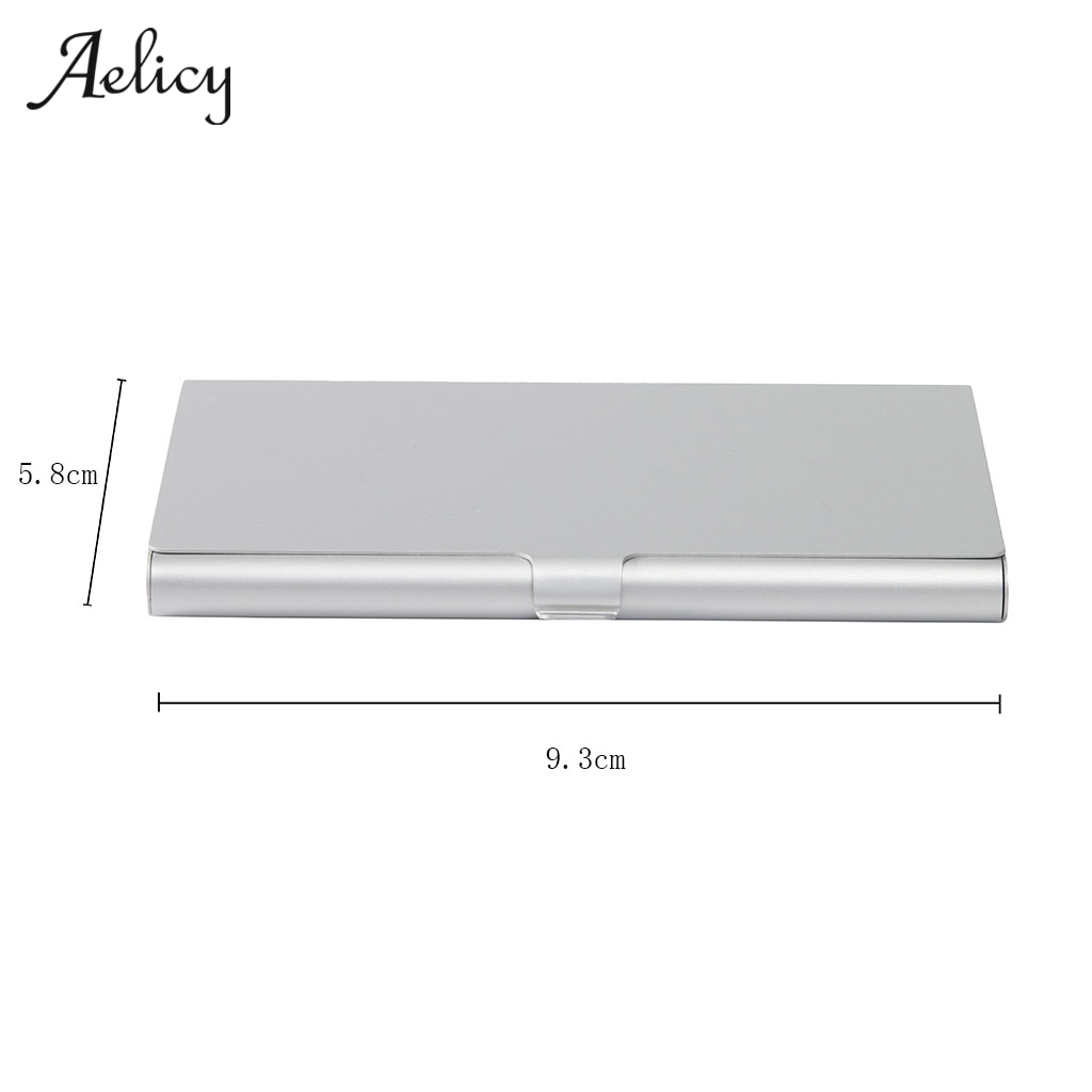 Aelicy Holder bolsa de Metal mujeres hombres tarjeta de visita titular de aluminio caja de Metal de crédito