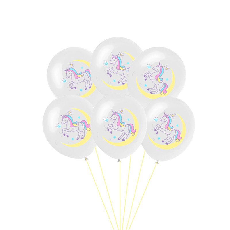 10 stk. tegnefilm enhjørningballoner sæt guld konfetti ballon fødselsdagsfest dekoration børn voksne luftkugler globos bryllupsindretning: 02