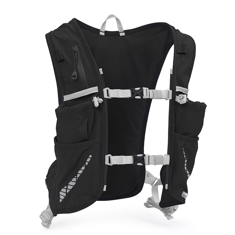 Inoxto Schnell trocknender Laufrucksack für Herren, 5 l, ultraleicht, feuchtigkeitsspendende Weste, Mountainbike-Fahrradtasche, atmungsaktiv, 2 l Wasserbeutel, Flasche
