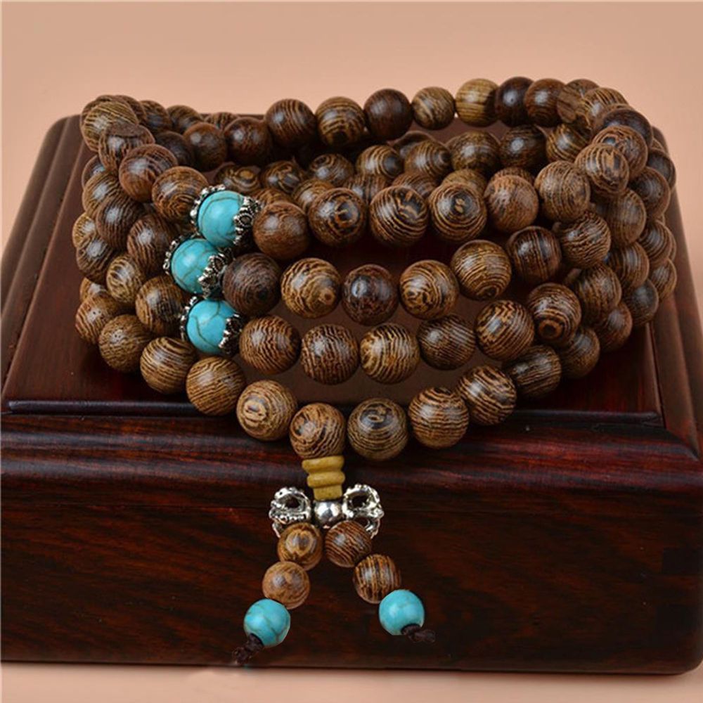 OPPOHERE bois de santal bouddhiste bouddha méditation prière perle Mala Bracelet collier unisexe hommes Bracelets & Bracelets bijoux