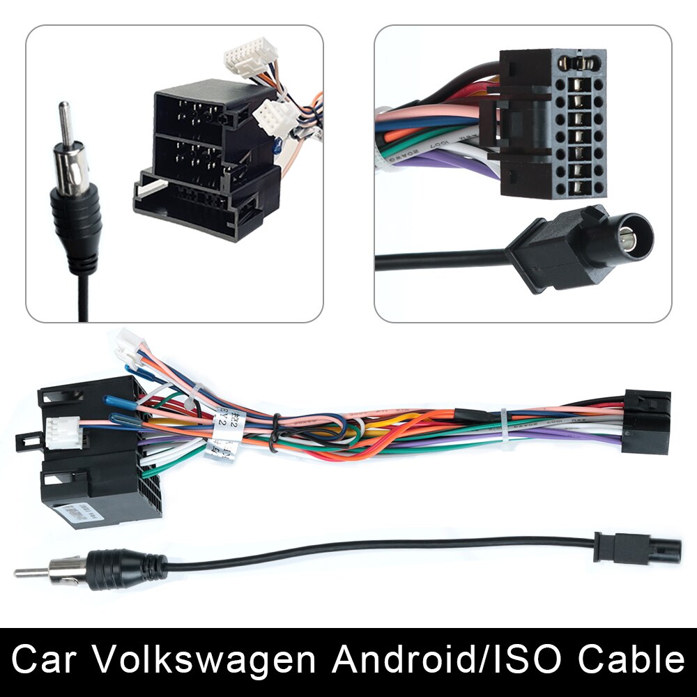 Power Connector Universal 2 Din Car Android Radio Cable: VW ISO cable