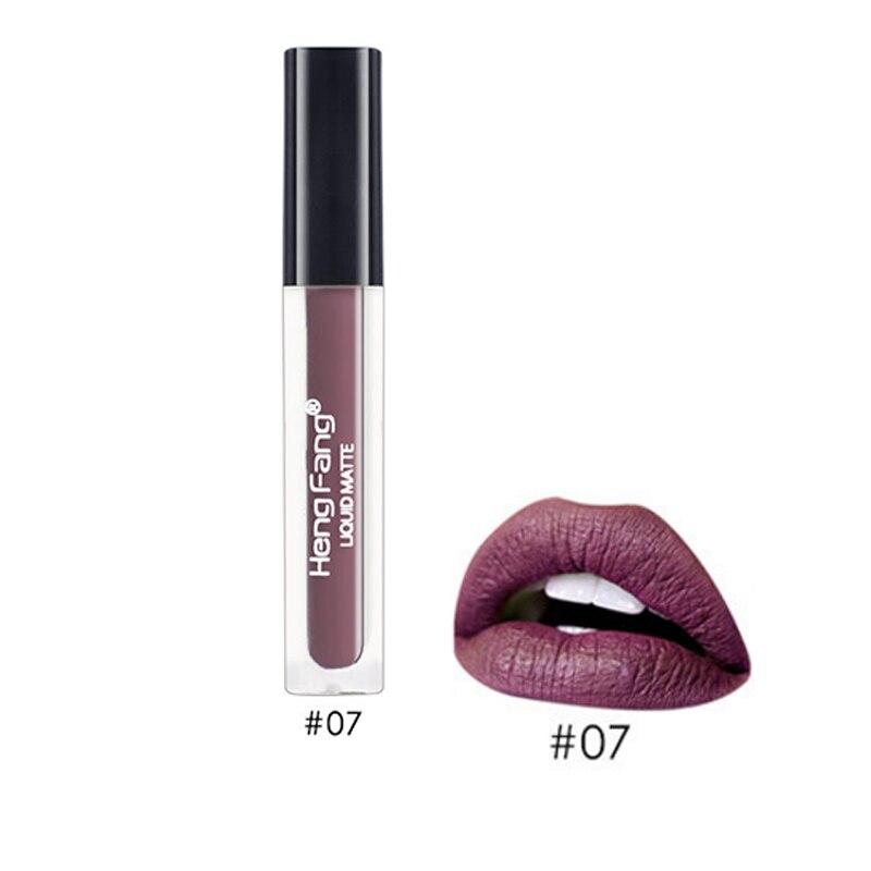 de herramientas de maquillaje mate pintalabios Azul Rojo labial de larga duración colorido: 7