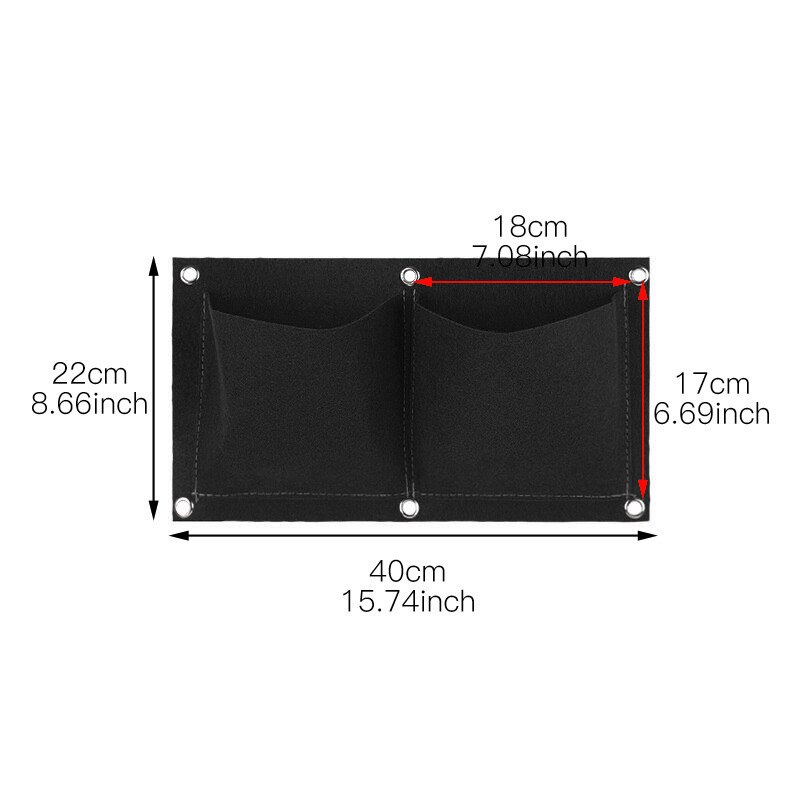 Tenture murale sacs de plantation 2/3/4/6/9 poches vert sac de culture jardinière verticale jardin potager vivant sac de jardin fournitures pour la maison: B1 2grids