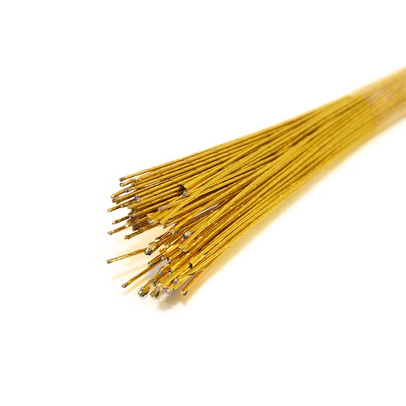 25pcs/lot Stocking Flower Wire #26 Paper Wire Commonly Used Iron Wire For DIY Nylon Stocking Flower Making Material Accessory: T01 gold