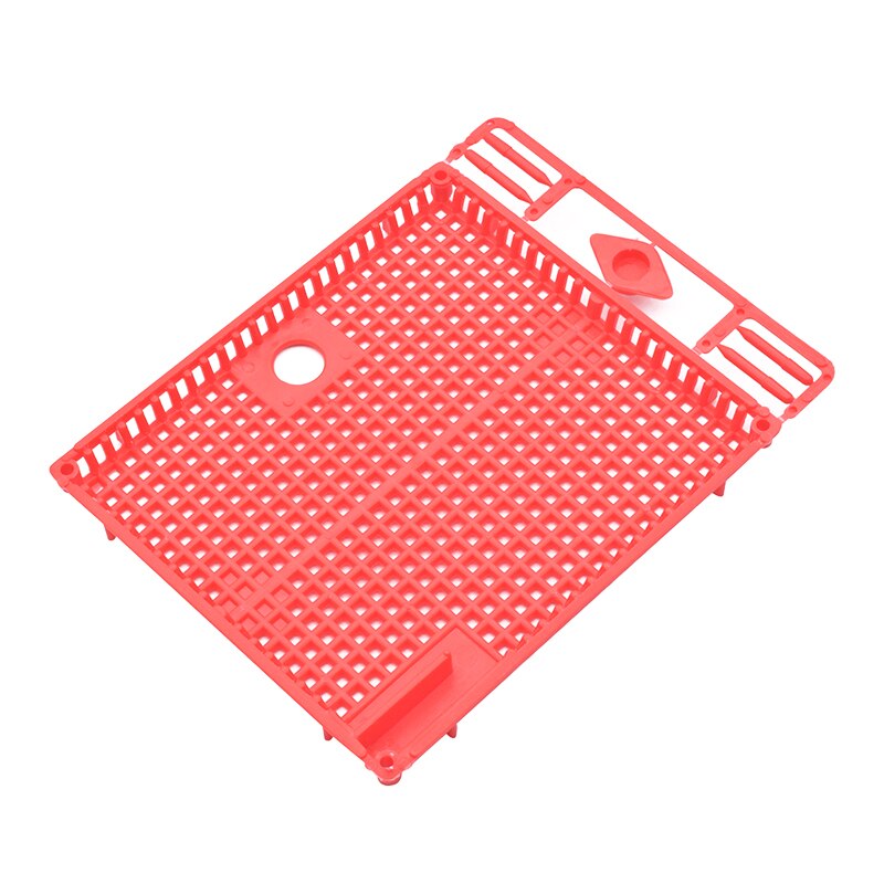 Caja de presentación de la Reina Nicot, Kit de cría de Reina redonda plana de plástico, jaula de presentación para apicultor, 1 Uds.: Red