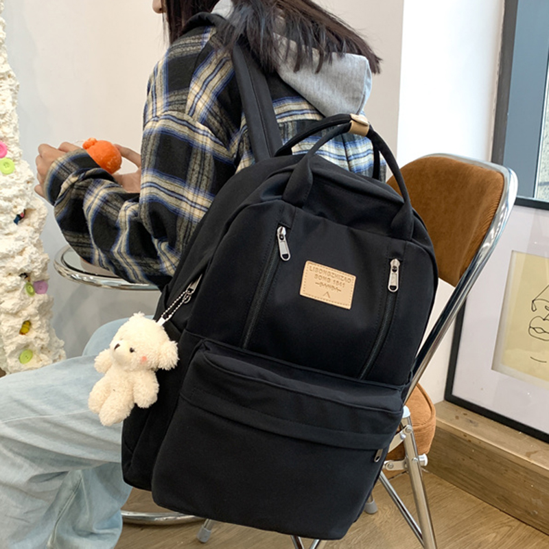 Mochila impermeable con muchos bolsillos para mujer, bolso de hombro escolar de para chicas adolescentes