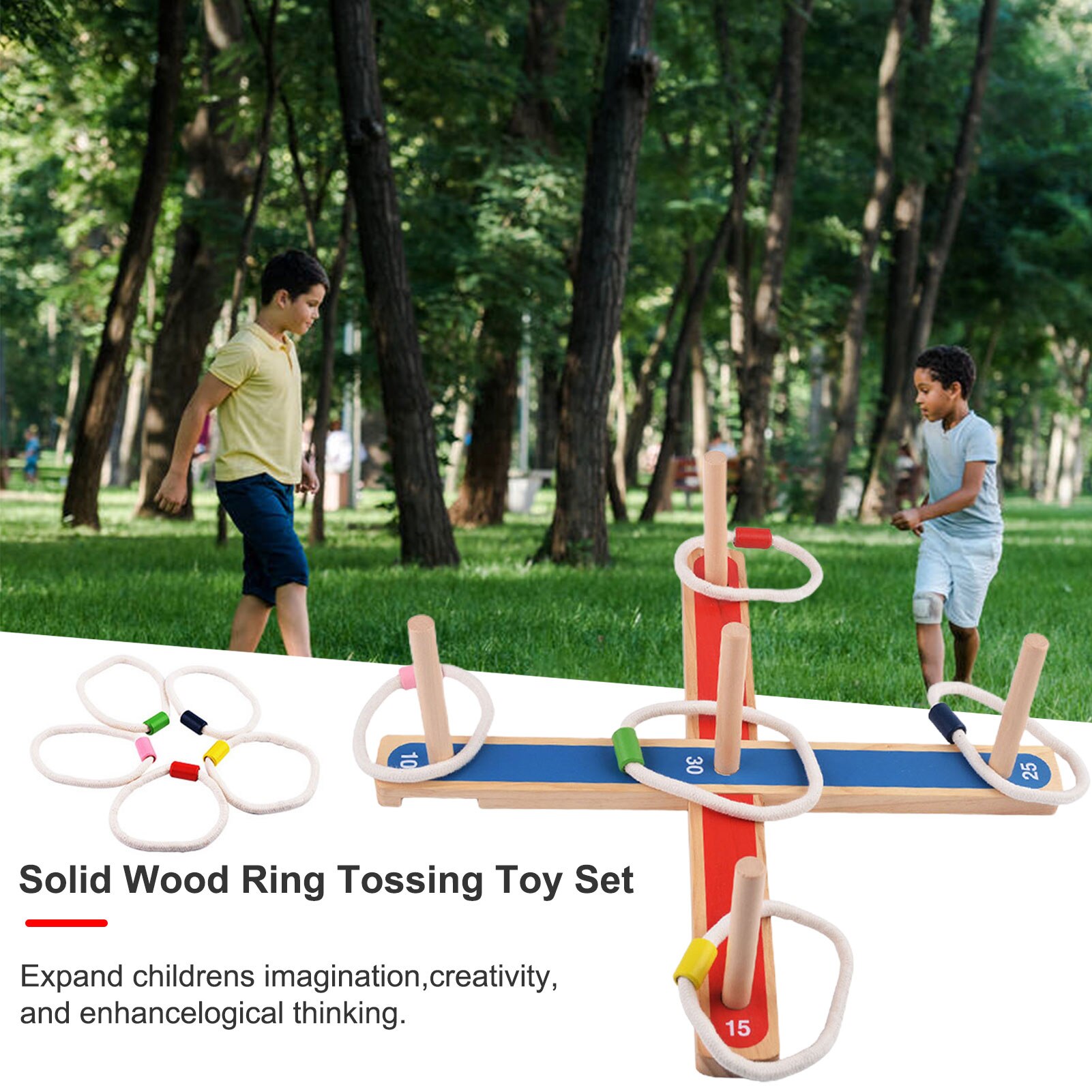 Funny Kids Outdoor Speelgoed Sport Hoepel Ring Toss Ring Toss Quoits Tuin Houten Spel Zwembad Speelgoed Outdoor Fun Set Kids