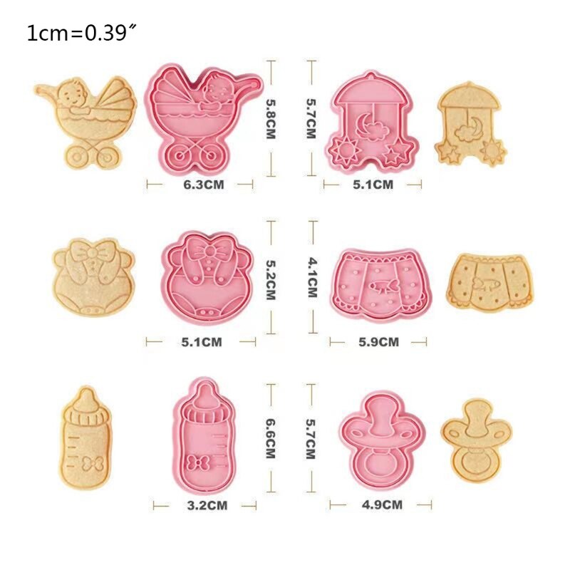 50lb baby shower plastkager udstikker kage stamper kage dekoration fondant prægning kiks polymer ler fremstilling værktøj form