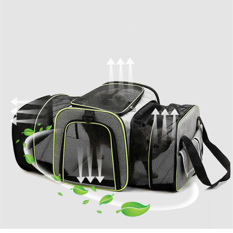 Pet Bag 1PC Cats and Dogs Chest Breathable Folding Portable Trolley Double Shoulder Handheld Crossbody Outdoor Bag Pet Products