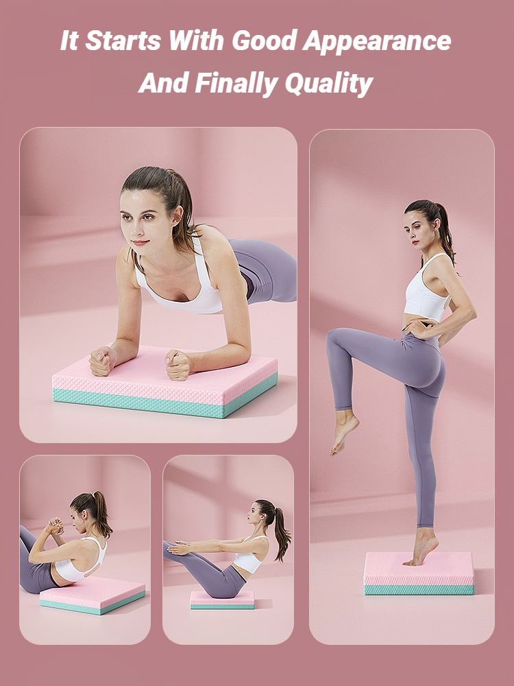 Balansplatta halkfri skummatta vrister knäkudde för core och styrketräning stabilitetsträning yoga fitness förtjockad hög rebound