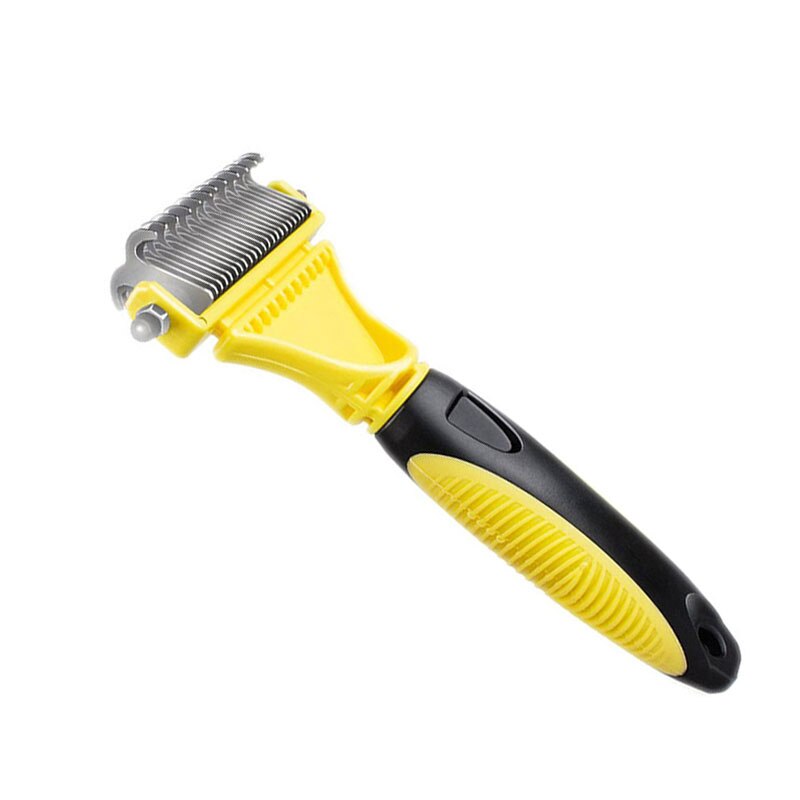 Dubbele Side Pet Bont Hond Borstel Kam Hark Haar Borstel Kat Grooming Deshedding Trimmer Tool Hond Kam Huisdier Borstel Rake 12/23 Blades
