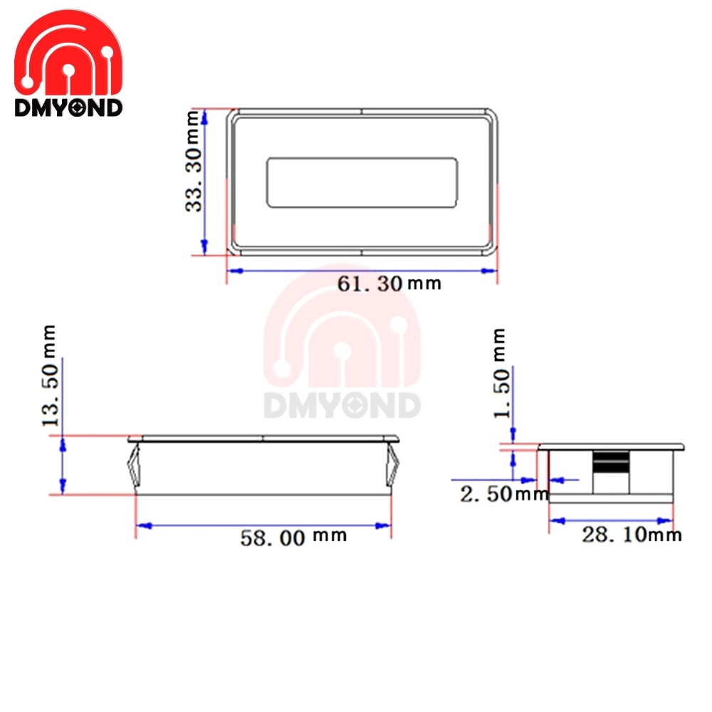 Dc 7v-100v 6v-73v litiumblysyra batterikapacitetsindikator makt display mätare led digital voltmeter spänningstester mätare