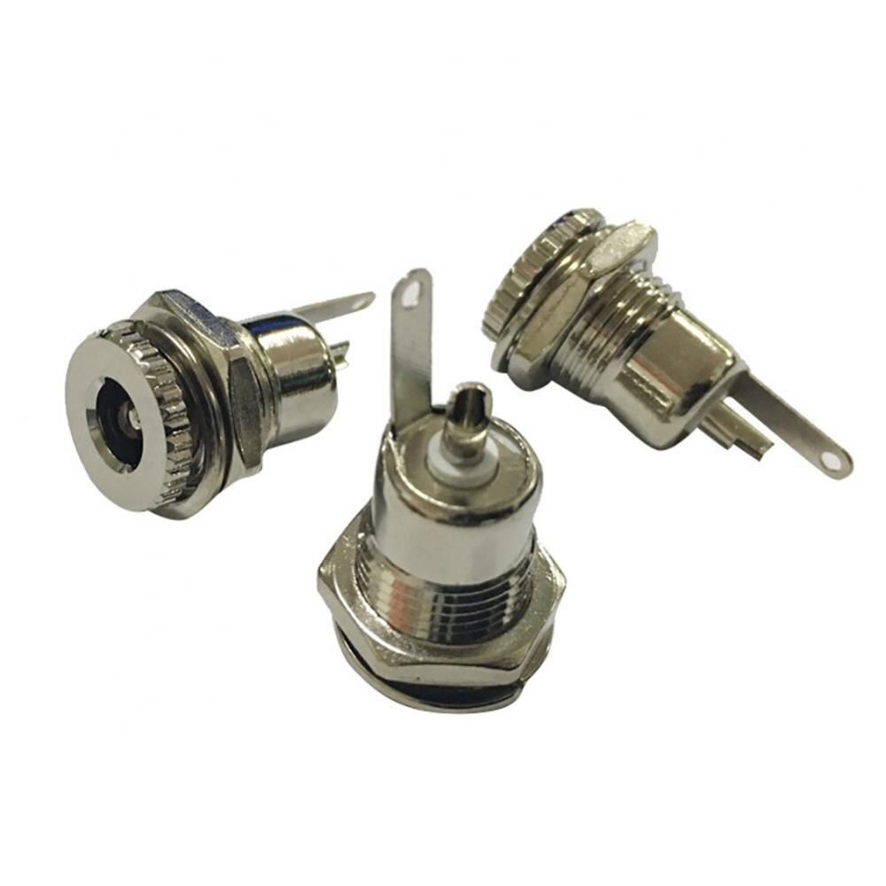 80% DC Power Jack Switch Plug Socket Female Panel Mount Connector with Washer Nut