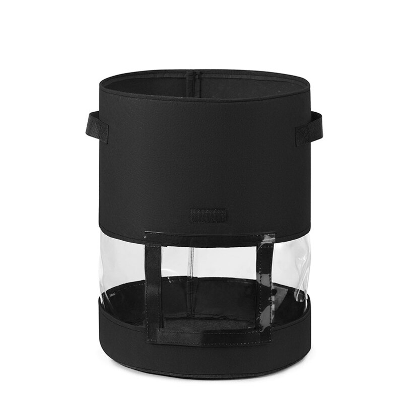 Borse per coltivazione di piante giardino domestico vaso di patate serra piantina di ortaggi borse per coltivazione idratante borsa da giardino verticale: nero / 10 Gollon