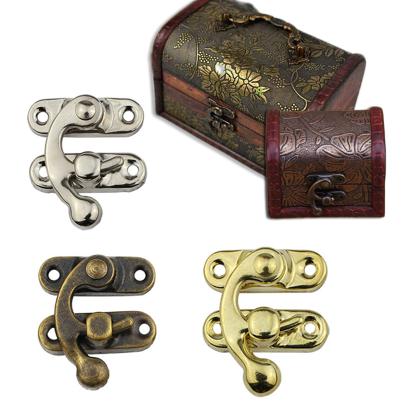 10 Pcs Haak Metalen Lock Decoratieve Hasps Met Schroeven Gesp Accessoires Met Schroeven Kleine Antieke Home Improvement