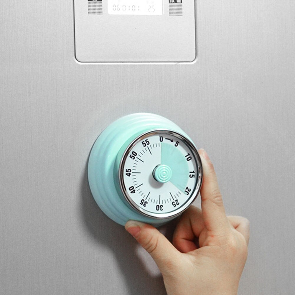 Count Down Magnetic Bottom Practical Kitchen Timer Mechanical Clockwork Easy Operate Reminder Pointer Multi Use Cooking Portable