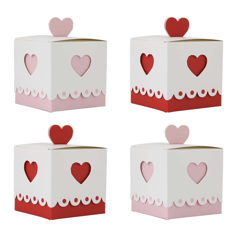 25pcs neue süße schöne Valentinstag Thema Herz kleine Papier box Party bevorzugen Süßigkeiten box behandeln Box