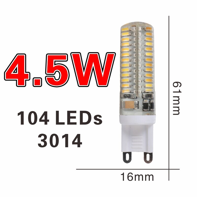 LARZI G9 led 220V 2W 3W 4W 4,5 W LED G9 Lampe led-lampe SMD 2835 3014 LED G9 licht Ersetzen 20 W/30 W/40 W/50 W halogen lampe licht: 4.5W / Warm white
