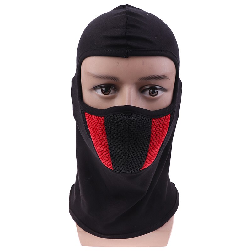 Riding mask Motorcycle warm hood Outdoor ski Windproof mask Head Facial Neck protective case Thermostatic mask: Red