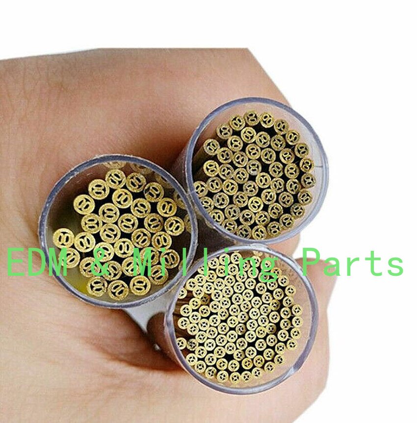 50PCS CNC EDM Drilling Electrodes Multi-Channel Brass Tube Ø1.60-Ø2.90X400mm For EDM Puncher Mill Part