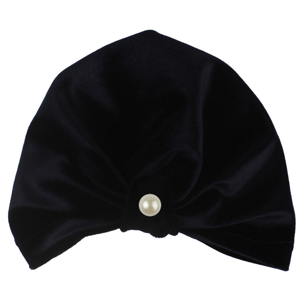 Gorro indio dorado de terciopelo con nudo para niños, Bandanas para niñas y bebés, turbante, diadema con bandas para la cabeza del cabello, accesorios, gorro, Z301: NY