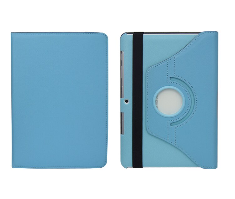 360 Degree Rotating PU Leather Case Cover For Samsung Galaxy Tab 2 10.1 P5100 P5110 P7500 P7510: Sky Blue