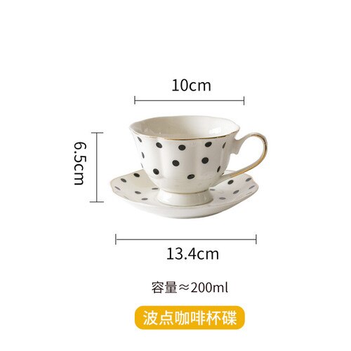 White Nordic Style Cute Ceramic Coffee Cup and Saucer Set Funny Cappuccino Coffee Cup Set Filizanki Do Kawy Mug BD50CS: style1