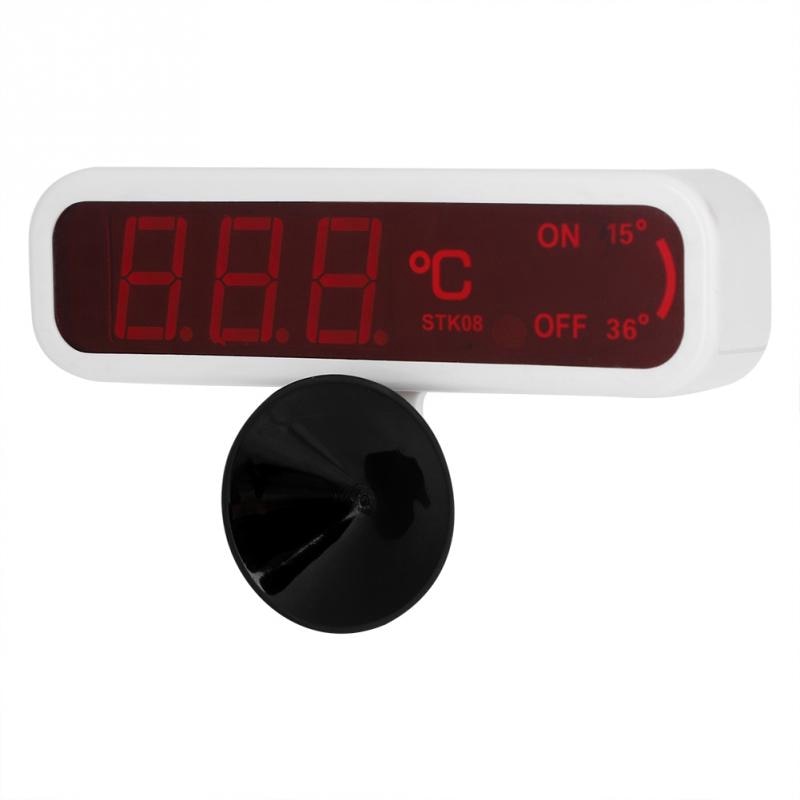 -Led Digital Aquarium Fish Tank Thermometer Water Temperature Measuring Electric Equipment Us Plug