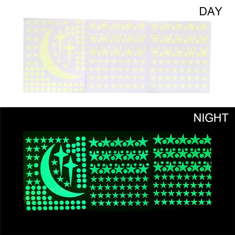 Luminous Stars Planets PVC Wall Stickers Glow in Dark Space Series Nine Planets Wall Decor Stickers for Bedroom DIY SNO8