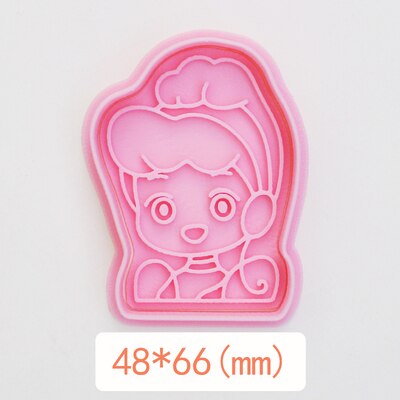 Prinses Taart Cookie Embosser Cutter Plastic Biscuit Druk Stempel Diy Cookie Mold Fondant Sugar Craft Mold Keuken Biscuit Mold: B