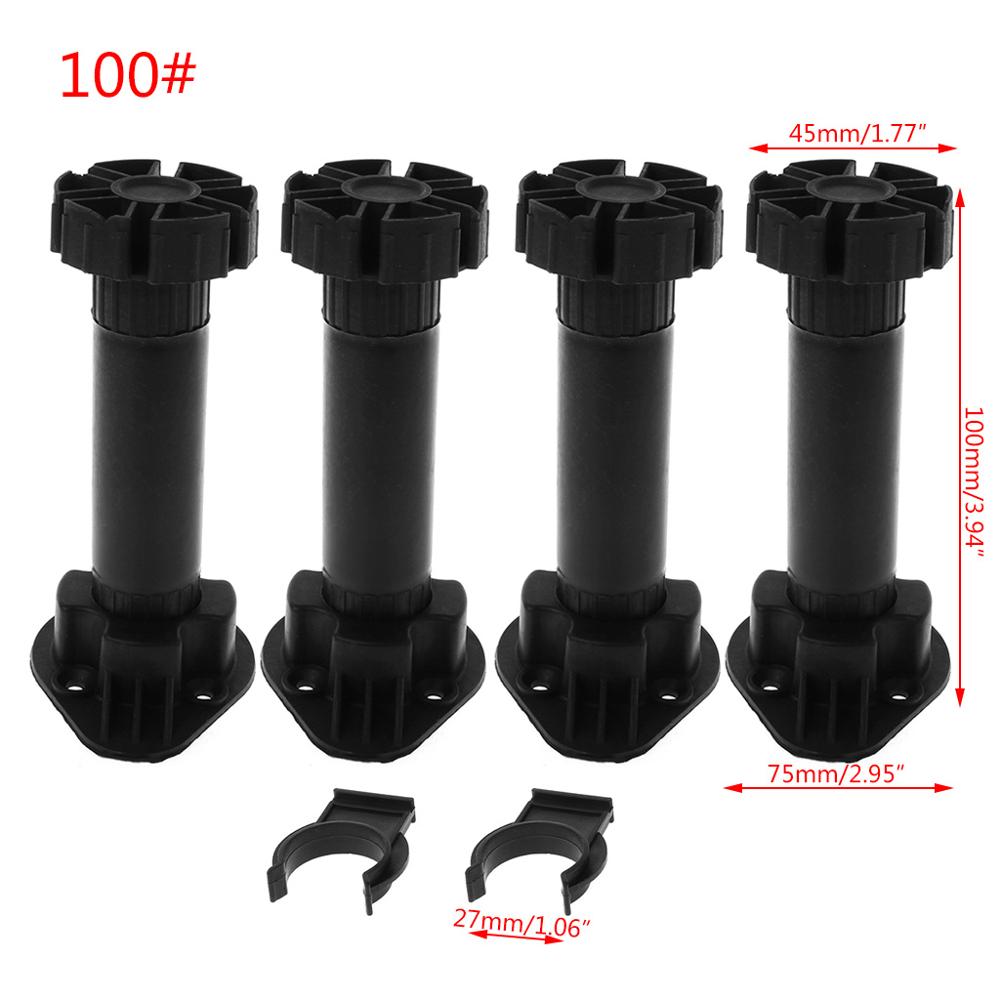 4pcs Adjustable Height Cupboard Foot Cabinet Leg For Kitchen Bathroom: 120mm(to 150mm)