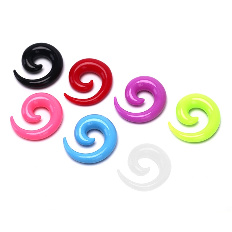 16 Stks/set Spiral Taper Flesh Tunnel Ear Brancard Expander Stretching Plug Slak