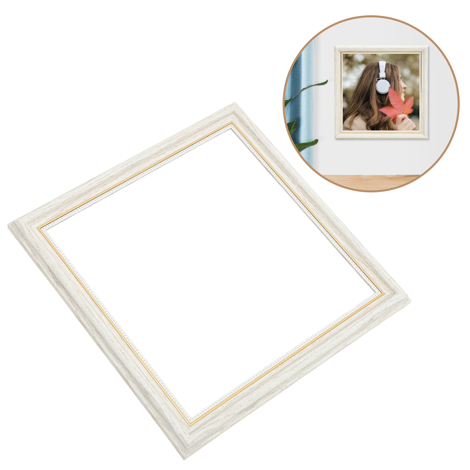 Molduras de decoração flutuantes retrô vintage 30x30cm para pinturas, impressão em tela, moldura flutuante
