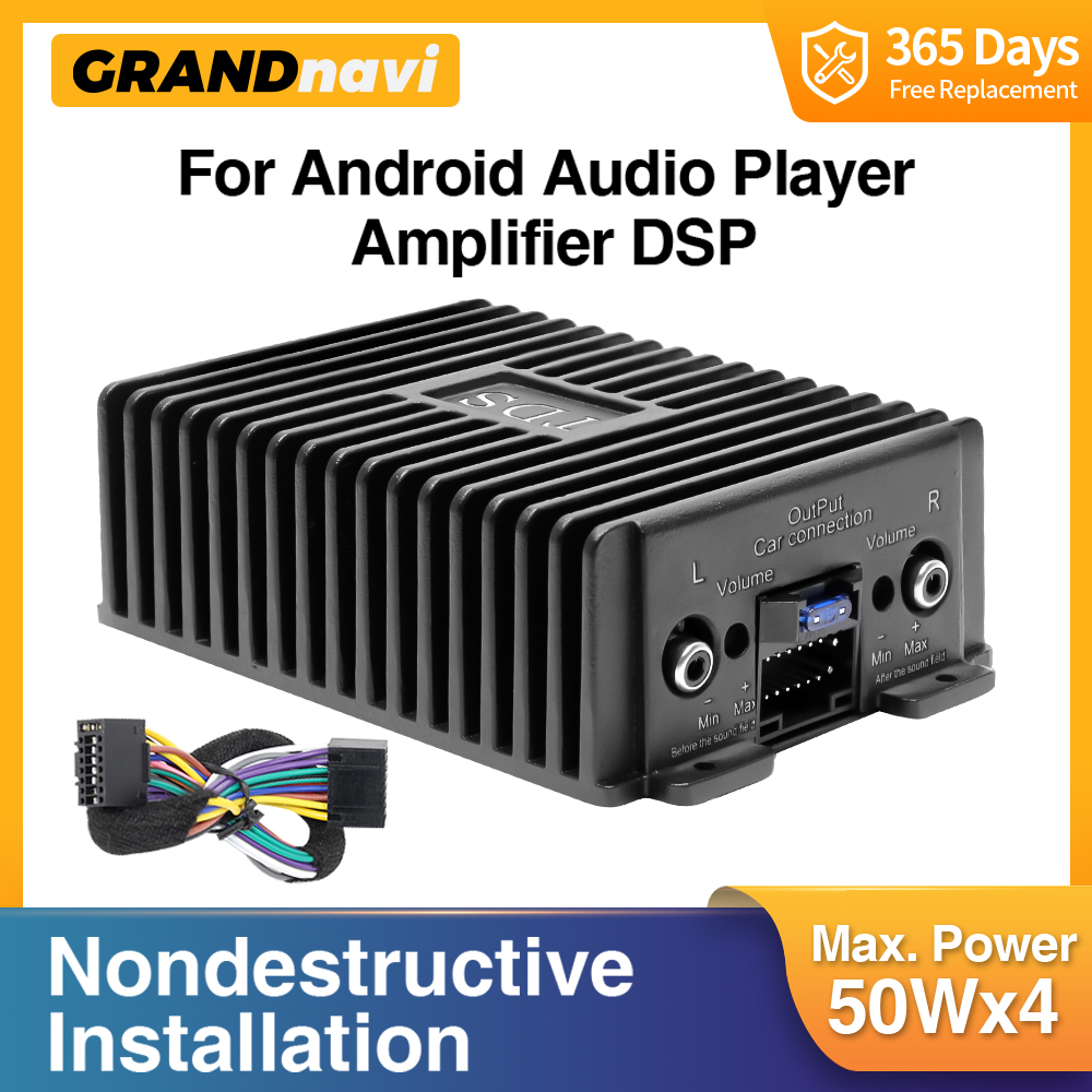 Car DSP Amplifier Audio Digital Sound Processors 4*50W ISO Adapter For Android Speaker Subwoofer Power Car Radio Stereo