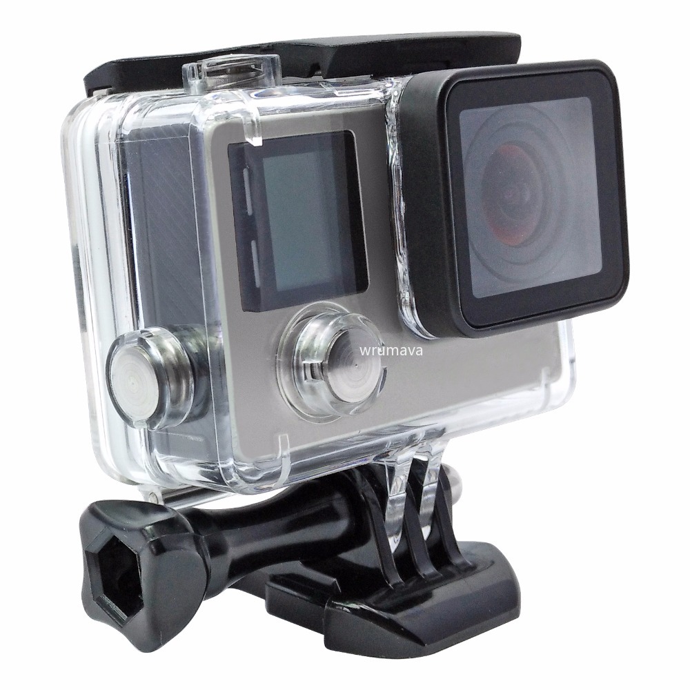 Til gopro vandtæt hus taske til gopro hero 4 hero 3+ hero 3 undervands beskyttelsesboks tilbehør