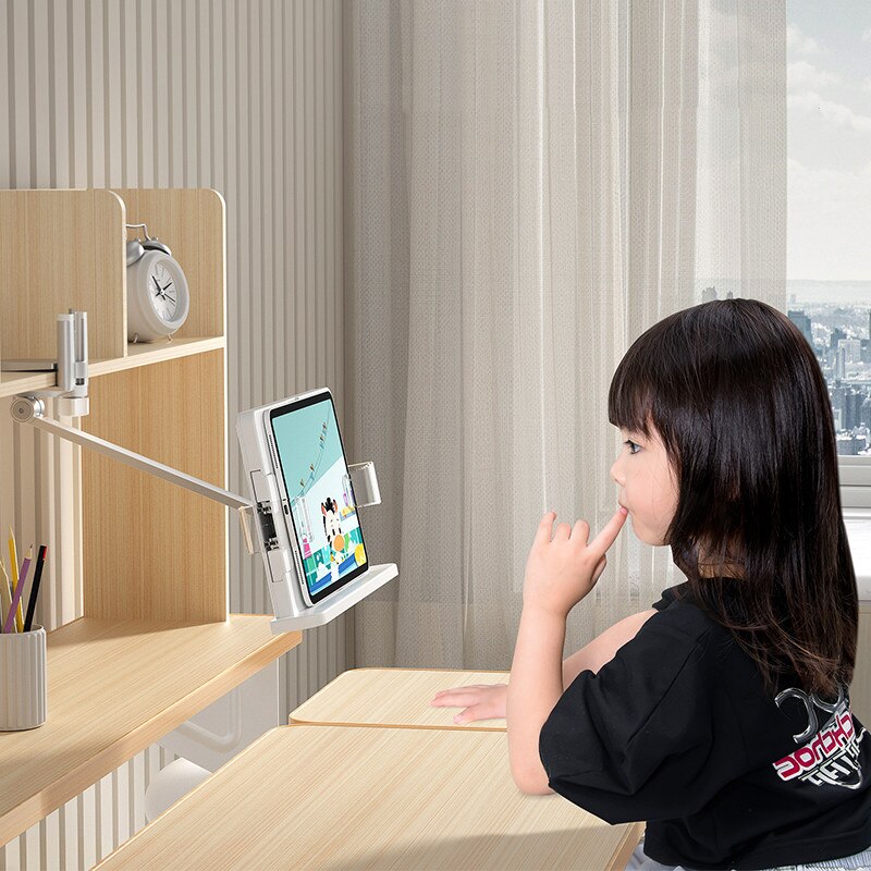 Desk Clamping Aluminum Reading Book Stand Multi-angle Adjustable Reading Book Bracket Table Camping Book Holder Tablet Stand