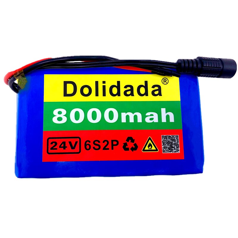 6s2p 24V 8Ah 18650 Battery Lithium Battery 25.2v 8000mAh Electric Bicycle Moped /Electric/Li ion Battery Pack with BMS