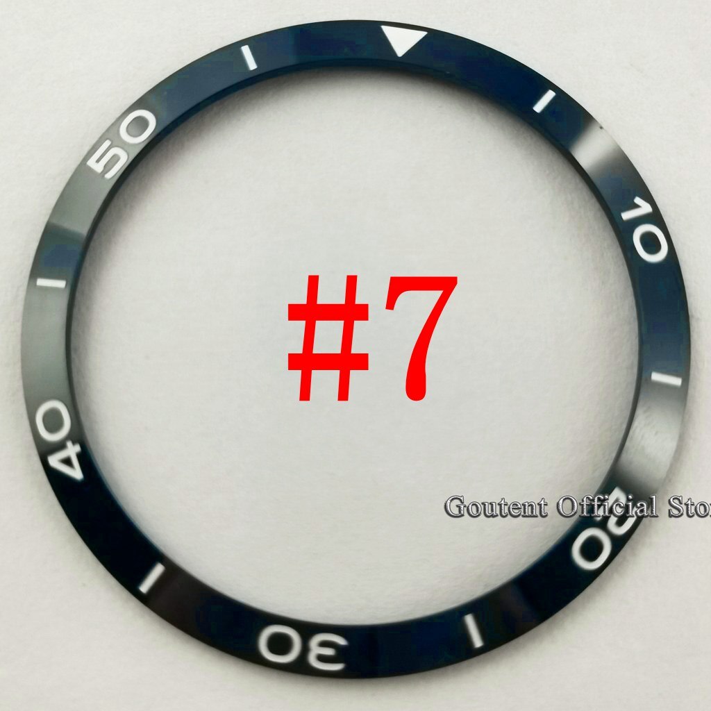 Goutent 39.2mm horlogebezel inzetstuk blauw/zwart/groen keramische bezel ring herenhorloges vervangende accessoires: Oranje