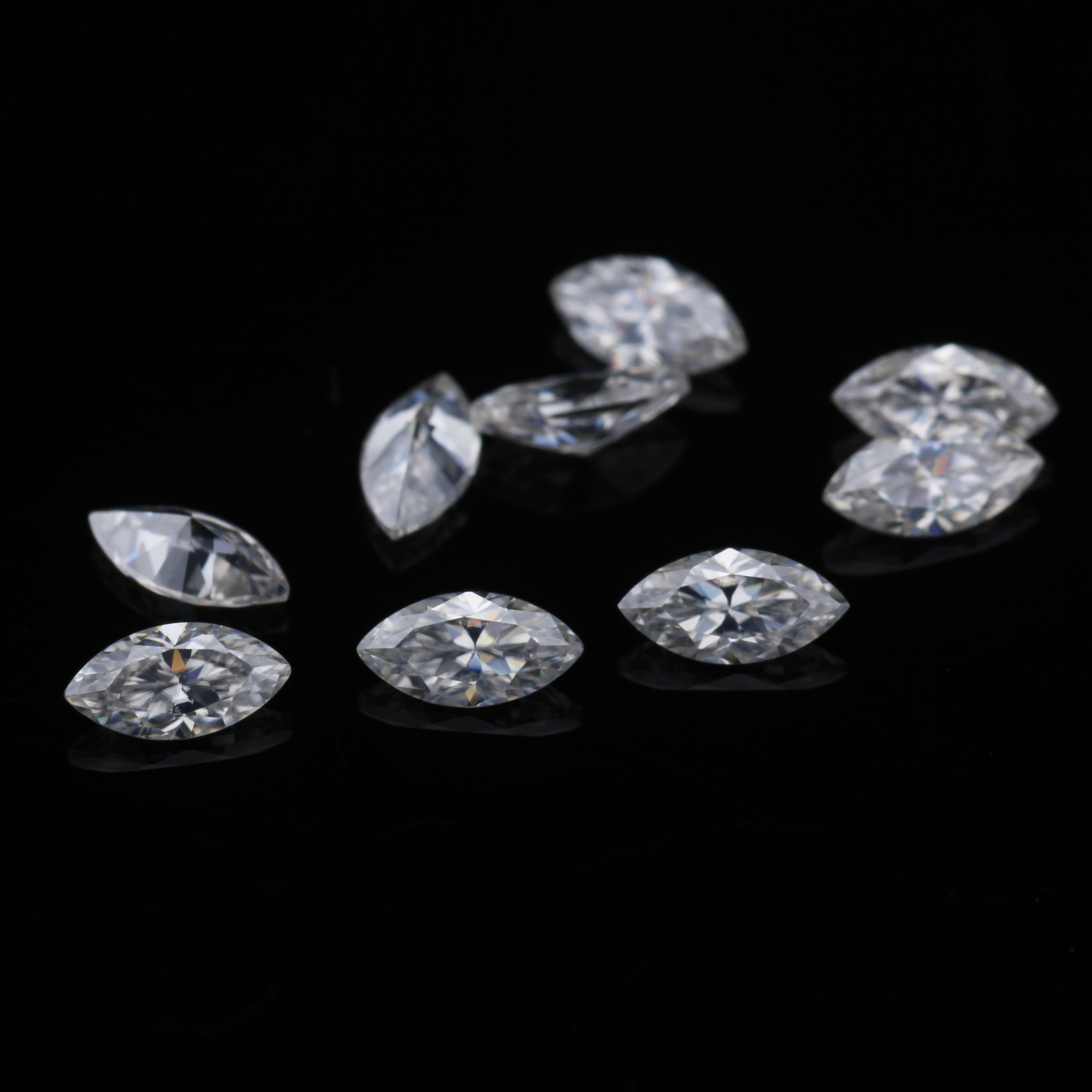STARSGEM Super Branco 3 milímetros 0.1ct Mossanite Corte Brilhante Redondo Teste Possitive Mossanite Contas para Jóias