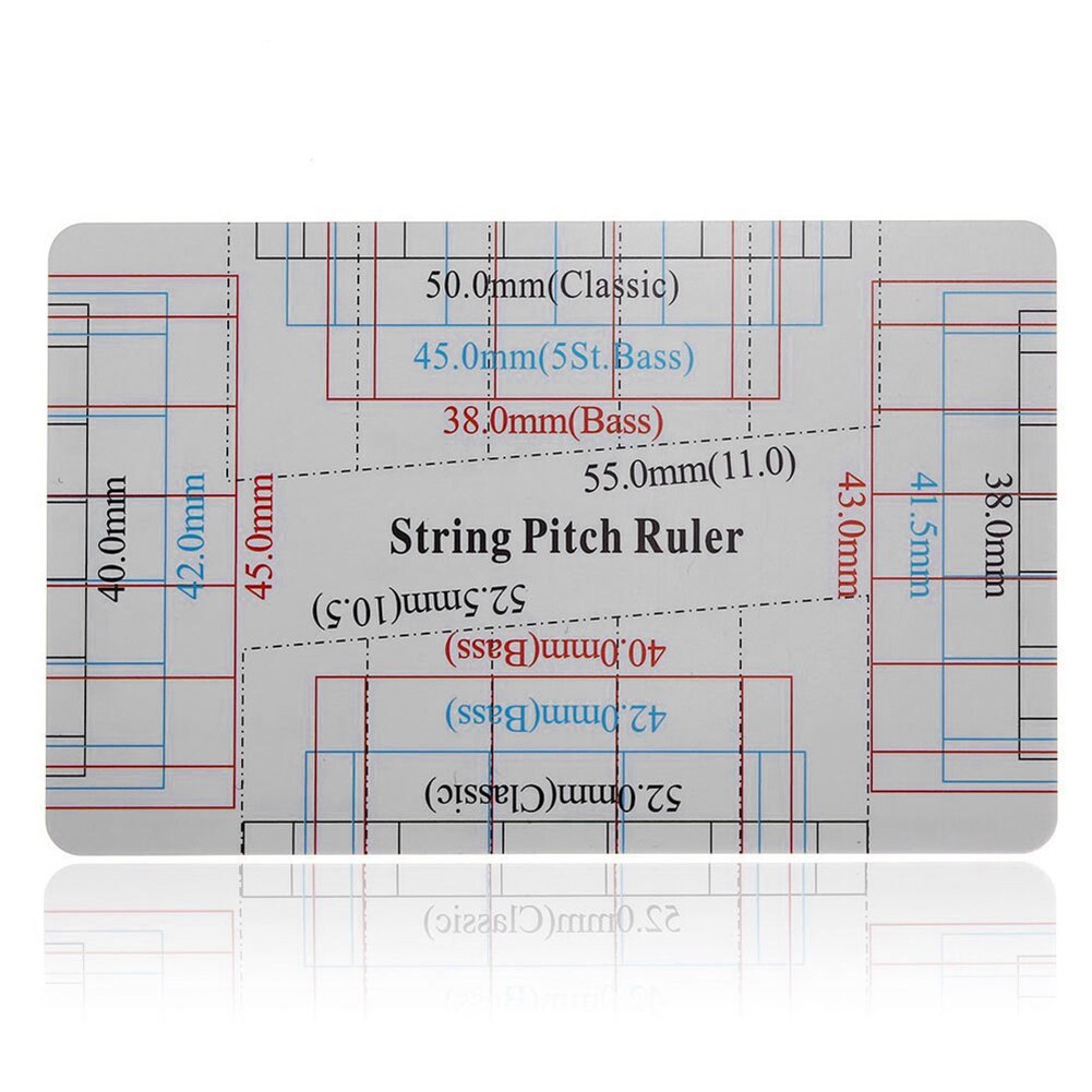 Fritz Ruler Guitar String Action Gauge String Pitch Ruler Card Luthier Tool for String Instruments