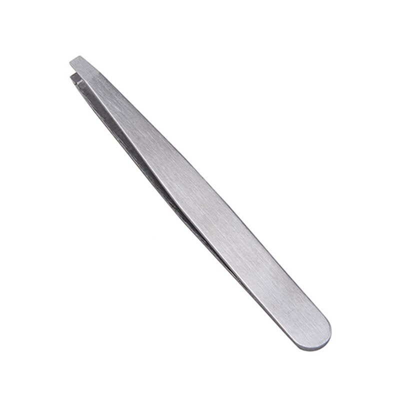 Eyebrow Tweezers Stainless Steel Face Hair Removal Eye Brow Trimmer Eyelash Clip Cosmetic Beauty Makeup Tools Shaving Tweezers: BLACK-1