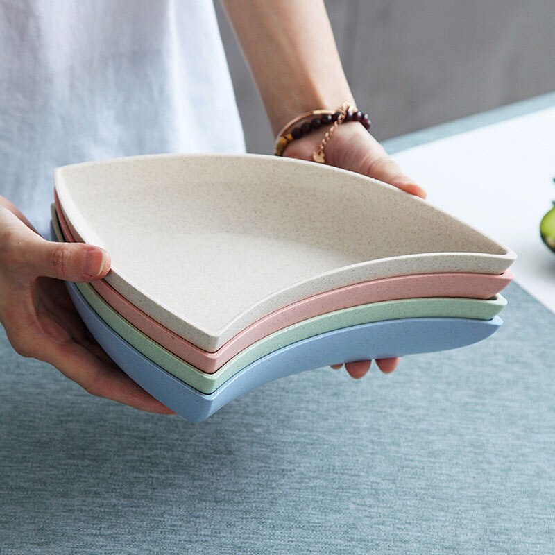 Dinnerware Rice Bowl Plate Set Combination Round Circle Food Tray Fruit Sara Dishes For Lunch And Dinner Plastic Tableware