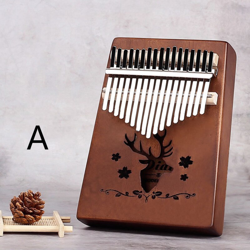 Instrumento Musical kalimba de 17 tonos para principiantes, Piano de pulgar portátil, instrumento Musical tradicional