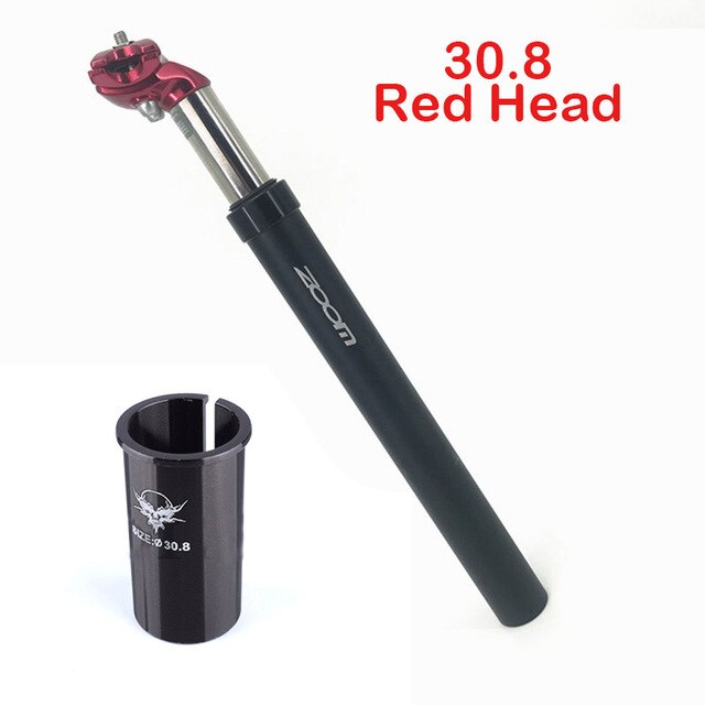 ZOOM Suspension Bicycle SeatPost 27.2x350mm 31.6x350mm MTB Seat Post Aluminium Bike Shock Absorption Damping Seat Tube: Red308