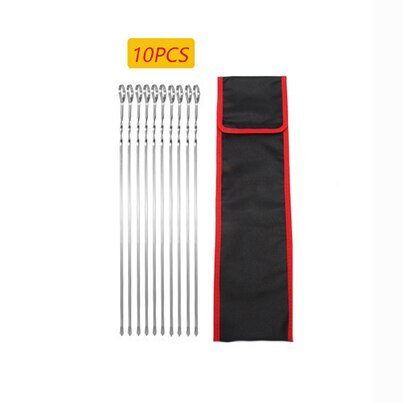 Grill Fleisch Schnur Spieße Brocken Von Fleisch Edelstahl Braten Stock Für BBQ draussen Picknick Grill Spieße Küche Utensilien: 10Stck