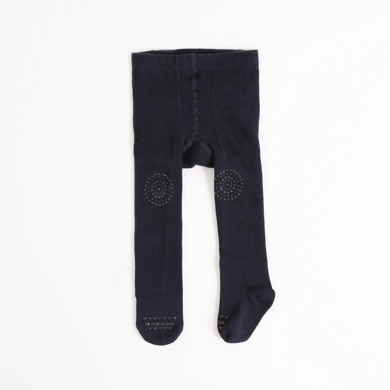 Knie Afgegeven Baby Panty Herfst En Winter Katoenen Baby Panty Kinderen Baby Leggings Been Antislip Baby Sokken: Navy / M 12-24months