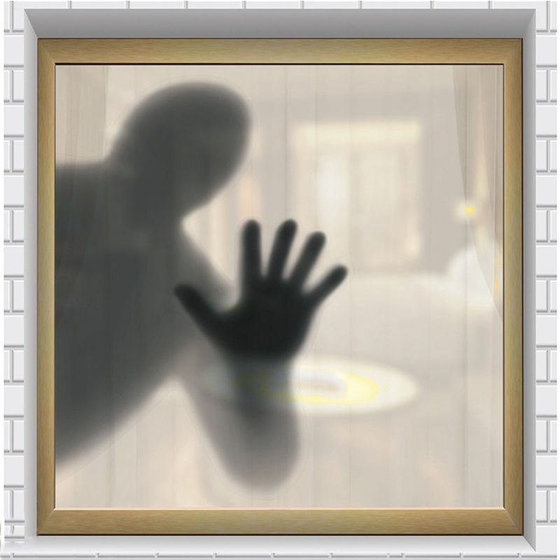 Halloween Horror Shadow Glass Stickers Bathroom Door Stickers Self-adhesive Paper Window Wall Sticker Decoration