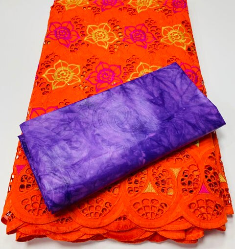  High  Dry Laces 2.5+2.5 Yards With Bazin Riche Fabric Swiss Voile Senegal African Wedding Bride Dress Dry Lace YA372: AS PIC4